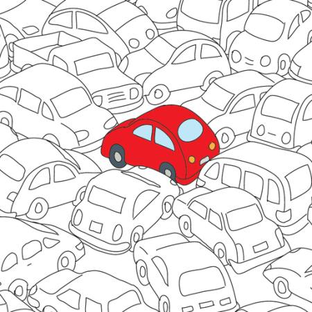 červená, auto, džem, doprava Robodread - Dreamstime