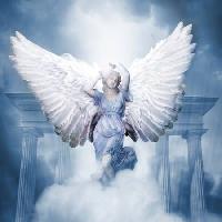 Pixwords Obraz s nebe, mraky, křídla, ženě, obloha Eti Swinford - Dreamstime