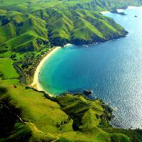 voda, moře, oceán, pláž, zelená, hora, bay Cloudia Newland - Dreamstime