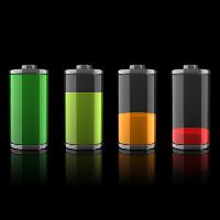 Pixwords Obraz s baterie, odpad, zelená, žlutá, červená Koya79 - Dreamstime