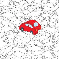 Pixwords Obraz s červená, auto, džem, doprava Robodread - Dreamstime