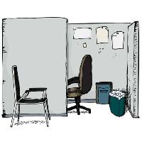 kancelář, židle, smetí, papír Eric Basir - Dreamstime