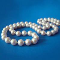 kuličky, koule, modrý, náhrdelník Susan Quinland-stringer - Dreamstime