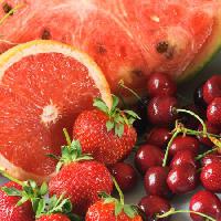 Pixwords Obraz s červená, ovoce, mango, meloun, třešně, třešňový Adina Chiriliuc - Dreamstime