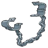 Pixwords Obraz s manžety, řetěz, řetězy, vězeň Dedmazay - Dreamstime