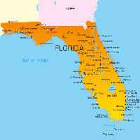 Pixwords Obraz s stát, zemì, Spojené státy, Florida, mapa Ruslan Olinchuk (Olira)