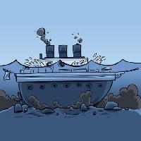 Pixwords Obraz s člunu, mořská, vodě, oceánu, podvodní, kouř Brett Lamb - Dreamstime