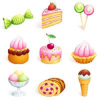 Pixwords Obraz s dort, zákusky, sladkosti, zmrzlina, druh cukroví Rosinka - Dreamstime