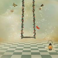 Pixwords Obraz s swinger, butterflyes, motýl, světlo Franciscah - Dreamstime