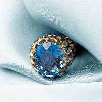 Pixwords Obraz s kroužek, kámen, diamant, zlatý, šperk, šperky, modrá Elen